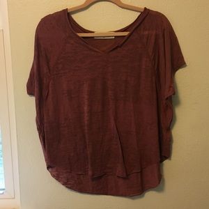 Urban outfitters maroon washed short sleeve shirt